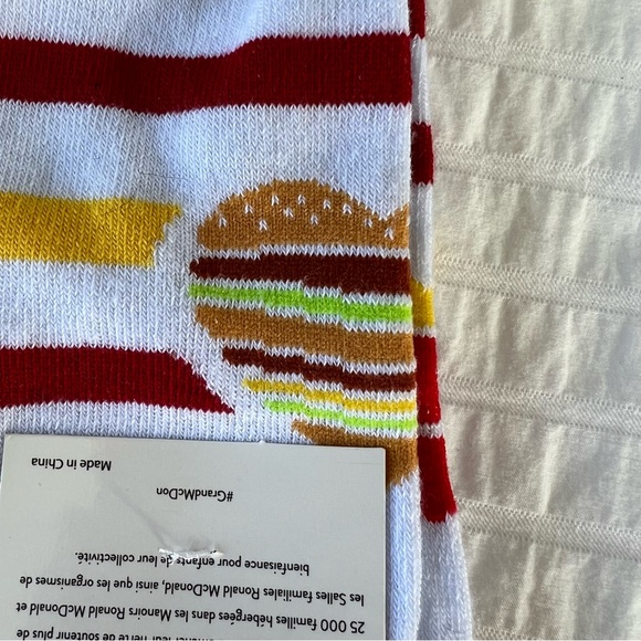 McDonalds x Peace Collective Unisex Striped Burger Socks - Picture 4 of 6